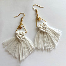 Load image into Gallery viewer, Macrame Triangle Earrings