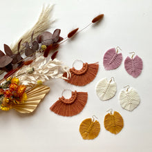 Load image into Gallery viewer, Macramé Feather Earrings