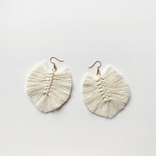 Load image into Gallery viewer, Macramé Feather Earrings