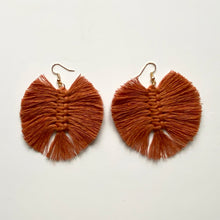 Load image into Gallery viewer, Macramé Feather Earrings