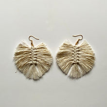 Load image into Gallery viewer, Macramé Feather Earrings