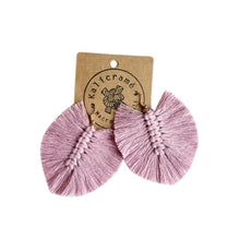 Load image into Gallery viewer, Macramé Feather Earrings