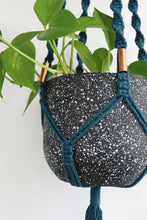 Load image into Gallery viewer, Peacock Macrame Plant Hanger with Copper Beads