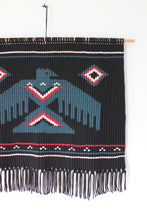 Load image into Gallery viewer, Black Thunderbird Macramé Wall Hanging – Large Handmade Fibre Art