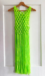Neon Macrame Vests with Fringing