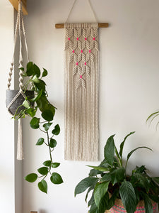 Natural Wall Hanging with Neon Accent