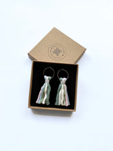 Load image into Gallery viewer, Hoop Earrings with Macrame Tassels
