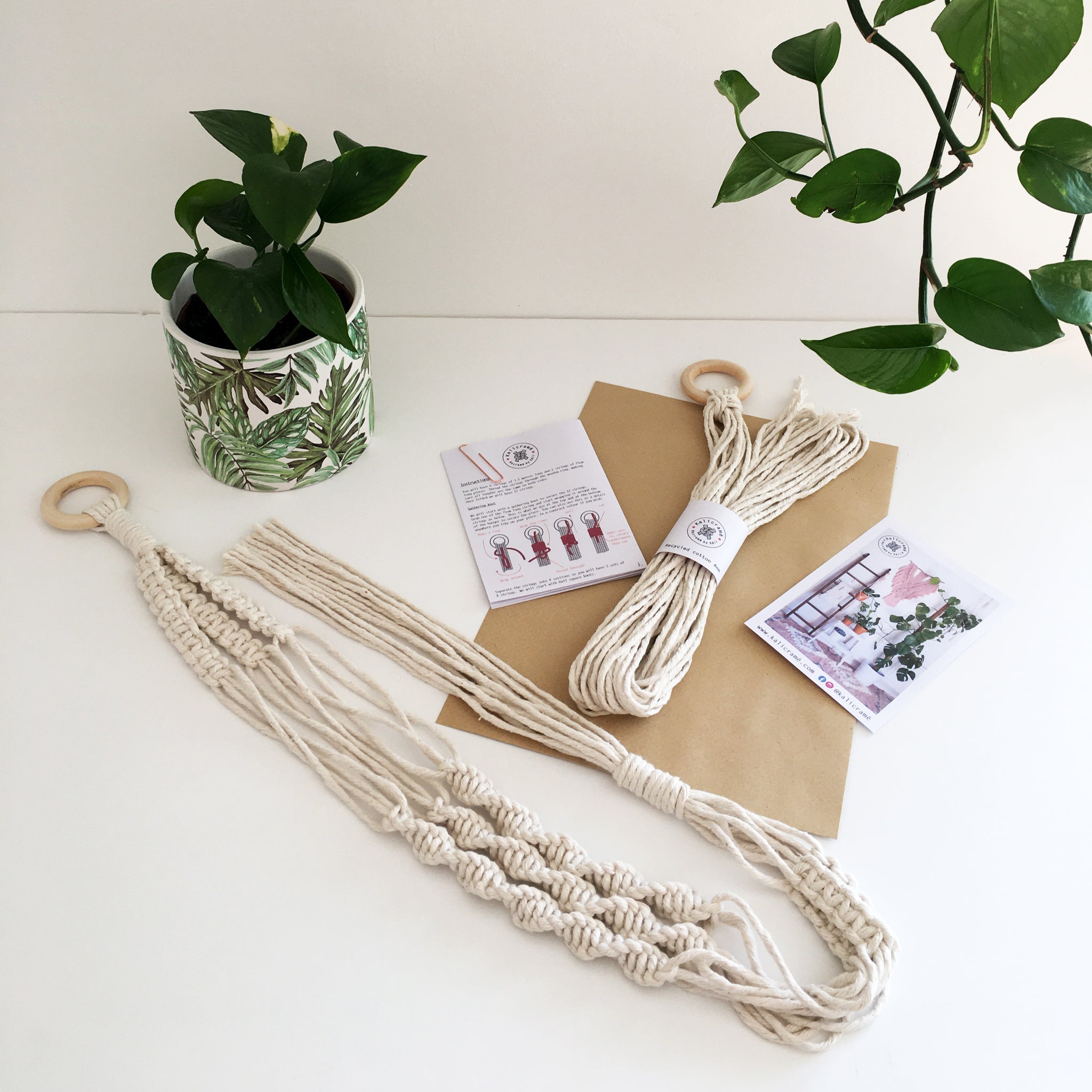 diy plant hanger kit D.I.Y Macrame Plant Hanger Kit