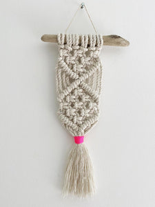 White Mini Hanging with Neon Detail