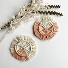 Load image into Gallery viewer, Peach Macrame Coasters
