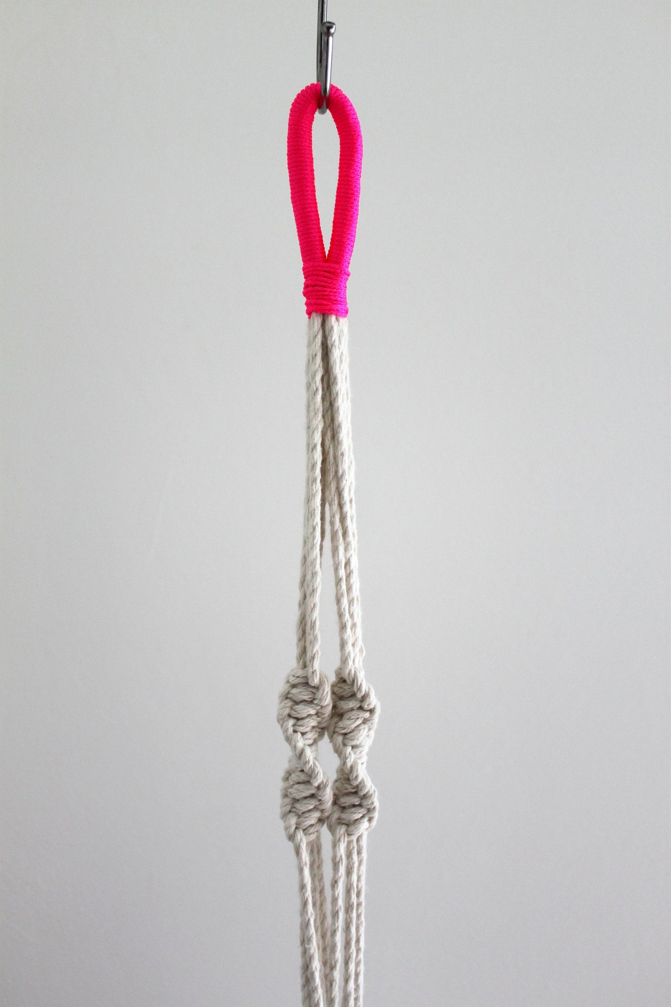 neon macrame plant hanger Plant Hanger with Neon Accent – Kalicramé