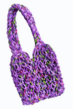 Load image into Gallery viewer, Neon Butterfly Macrame Bag - Medium with Long Straps