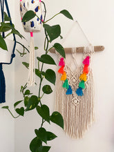 Load image into Gallery viewer, Macrame Wall Hanging with Rainbow Tassels